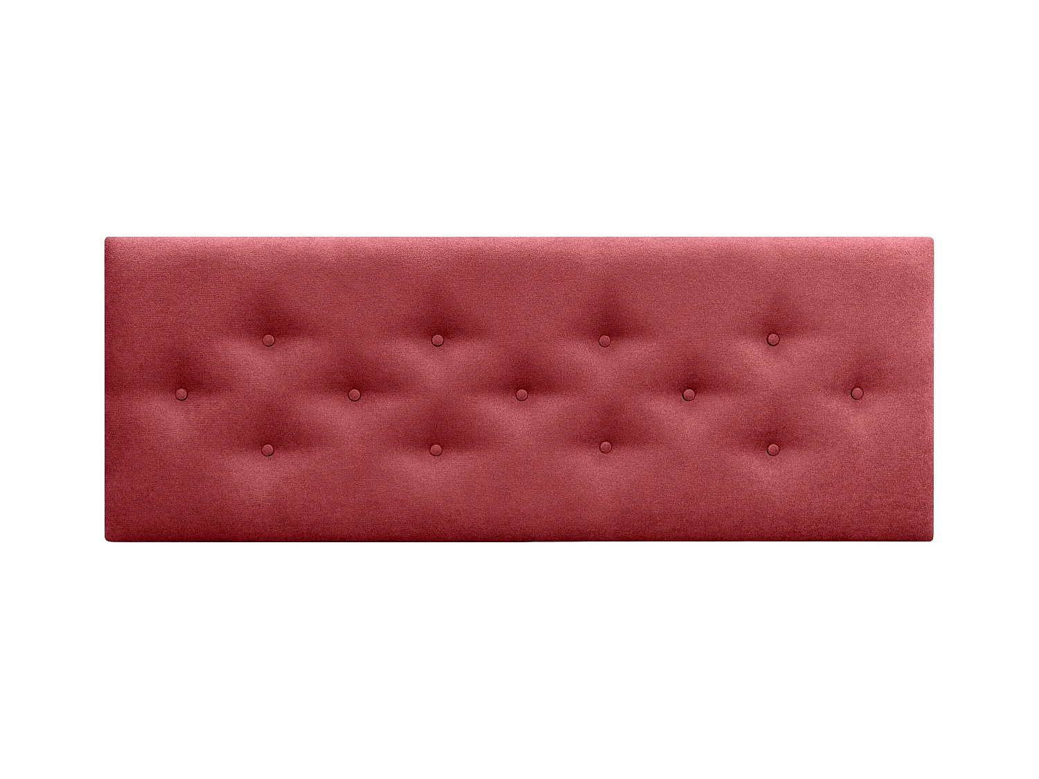 DHOME Tête de Lit en Tissu ACUALINE avec 3 Rangées Entrelacées de Boutons Tête de Lit Capitonnée de Luxe(Rouge, 135cm)