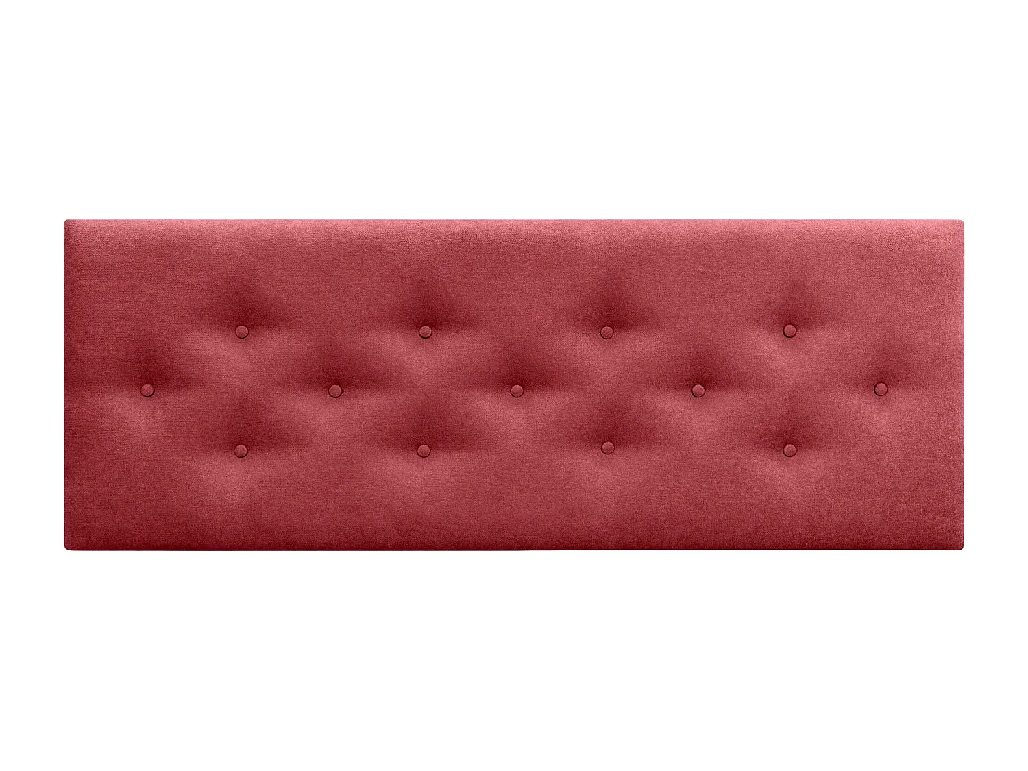 DHOME Tête de Lit en Tissu ACUALINE avec 3 Rangées Entrelacées de Boutons Tête de Lit Capitonnée de Luxe(Rouge, 135cm)