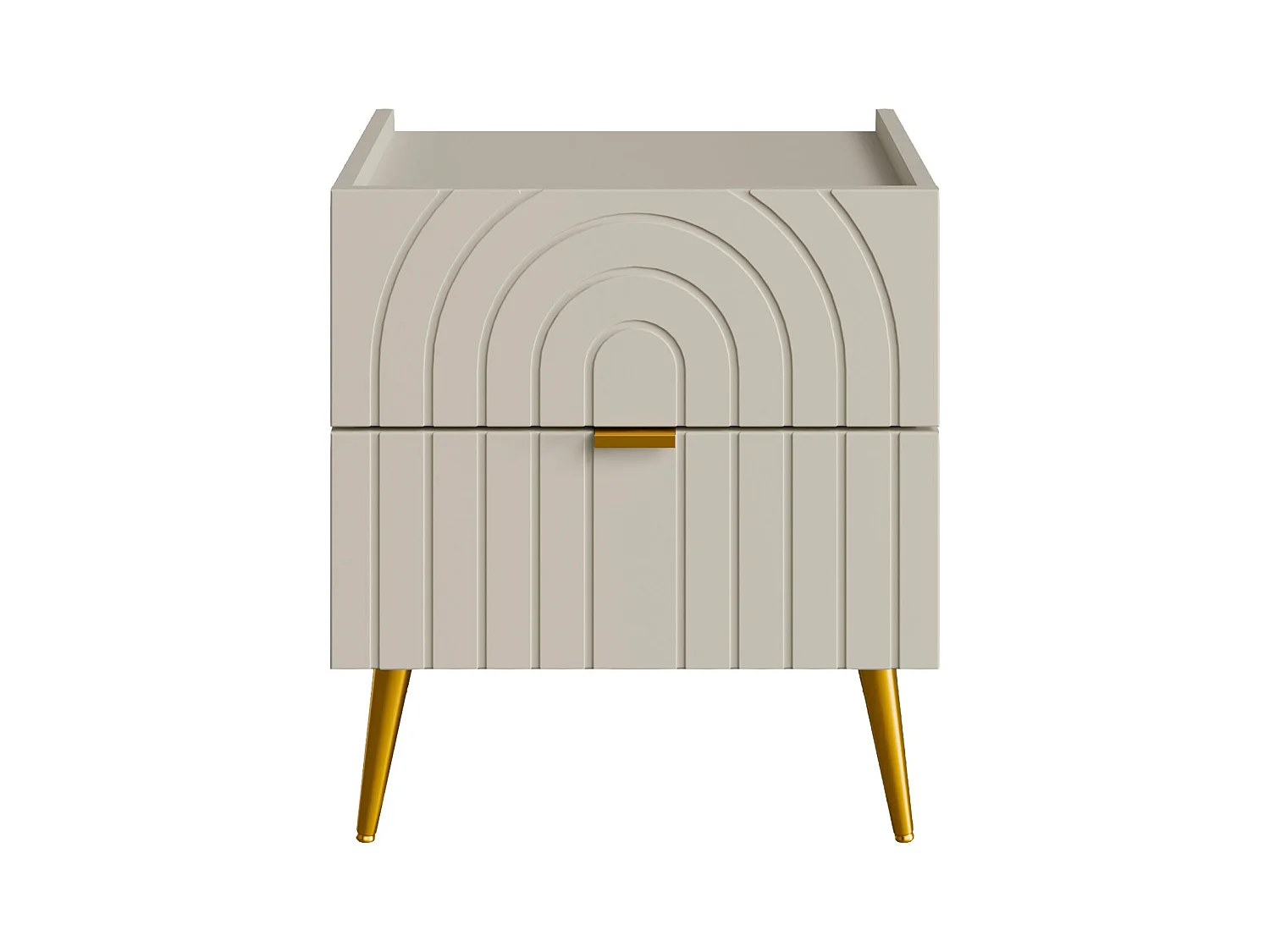 Lot de 2 tables de chevet  avec 2 tiroirs - Beige - NORSIM de Pascal MORABITO