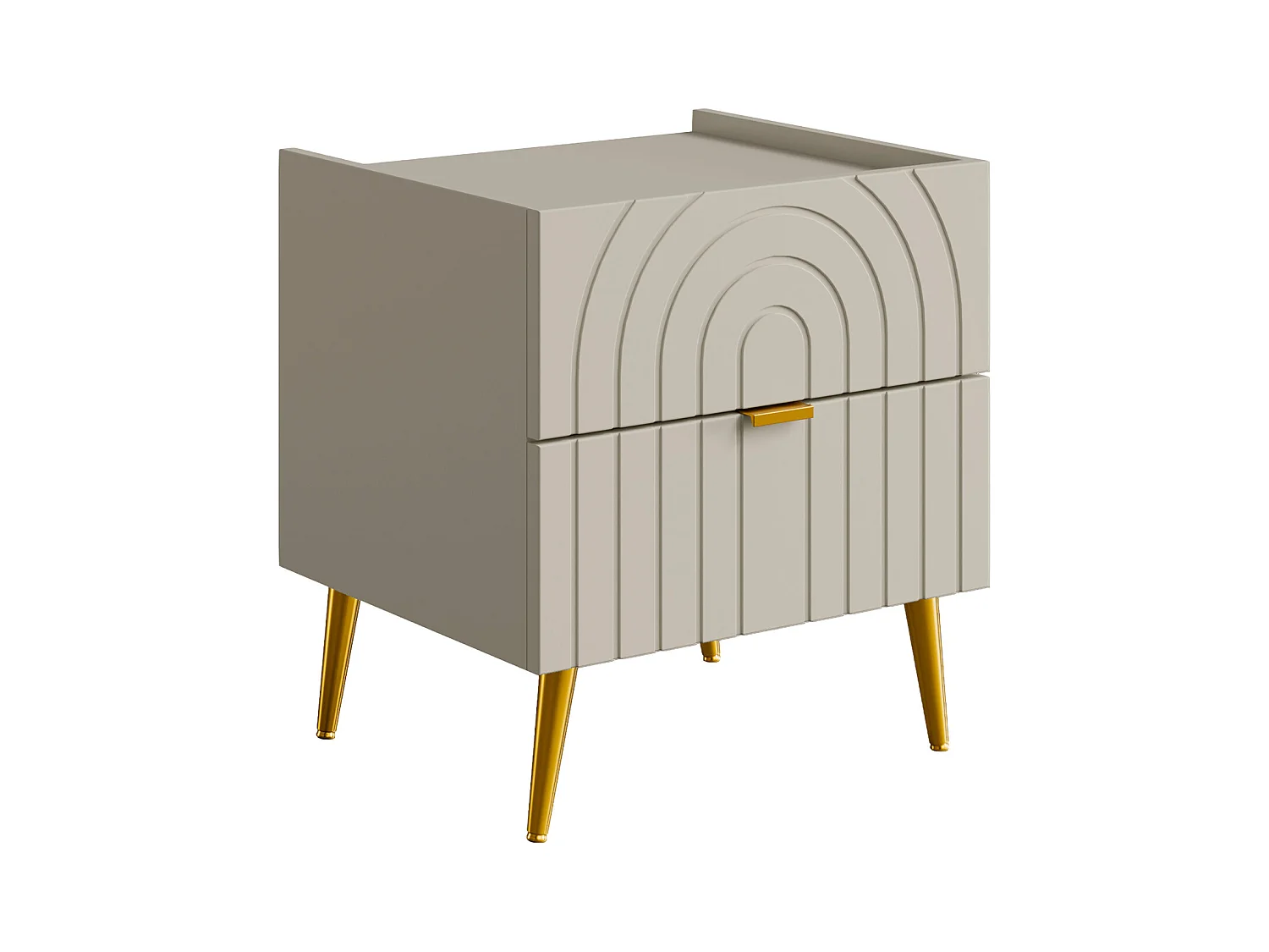 Lot de 2 tables de chevet  avec 2 tiroirs - Beige - NORSIM de Pascal MORABITO