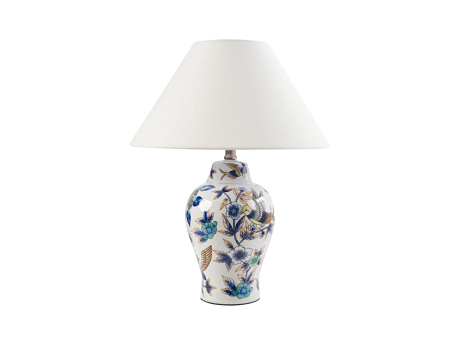 Lampada da tavolo MORACA Porcellana Bianco/ Blu