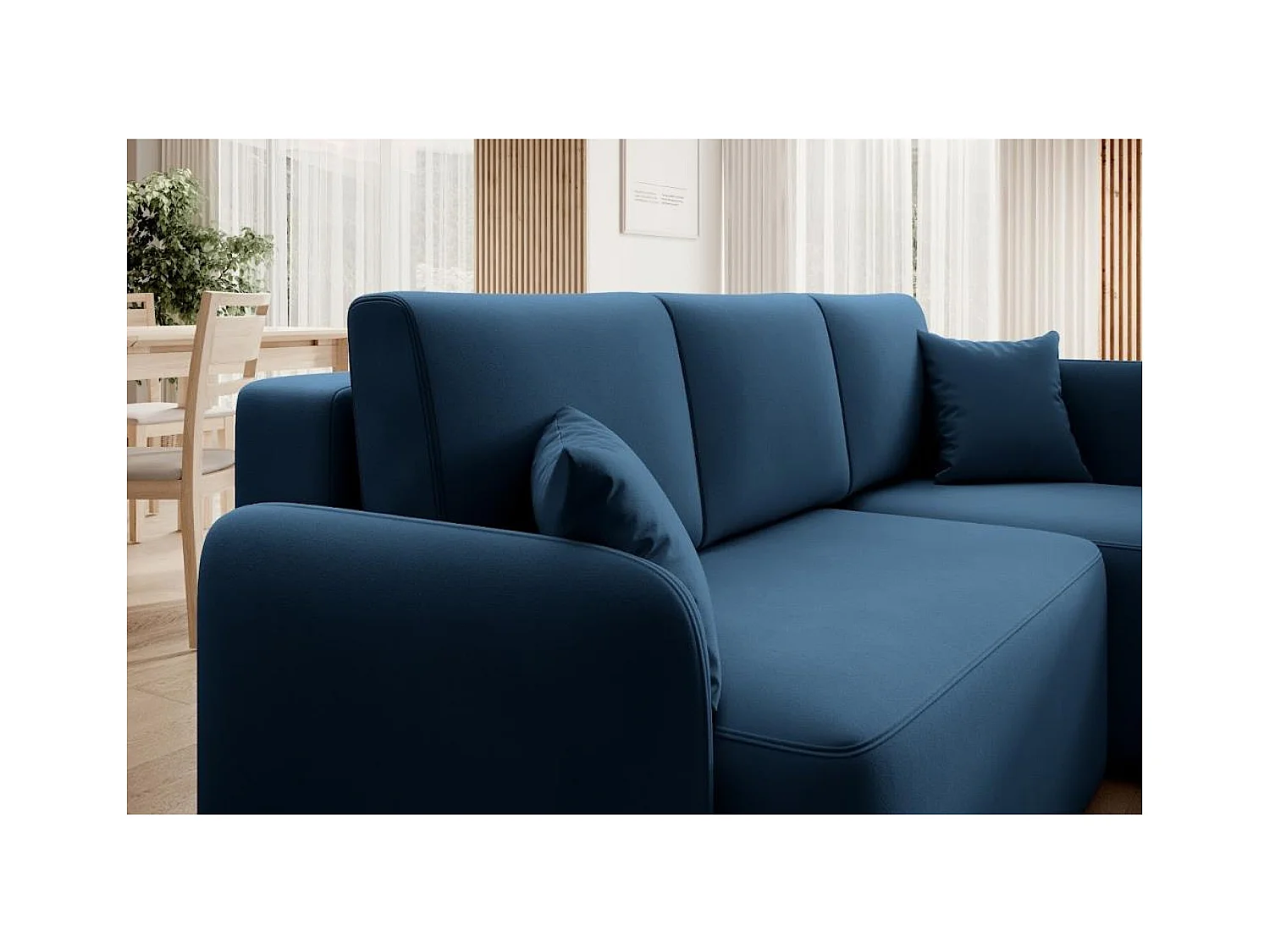 Ecksofa Sergy L/Stoffbezug/Blau