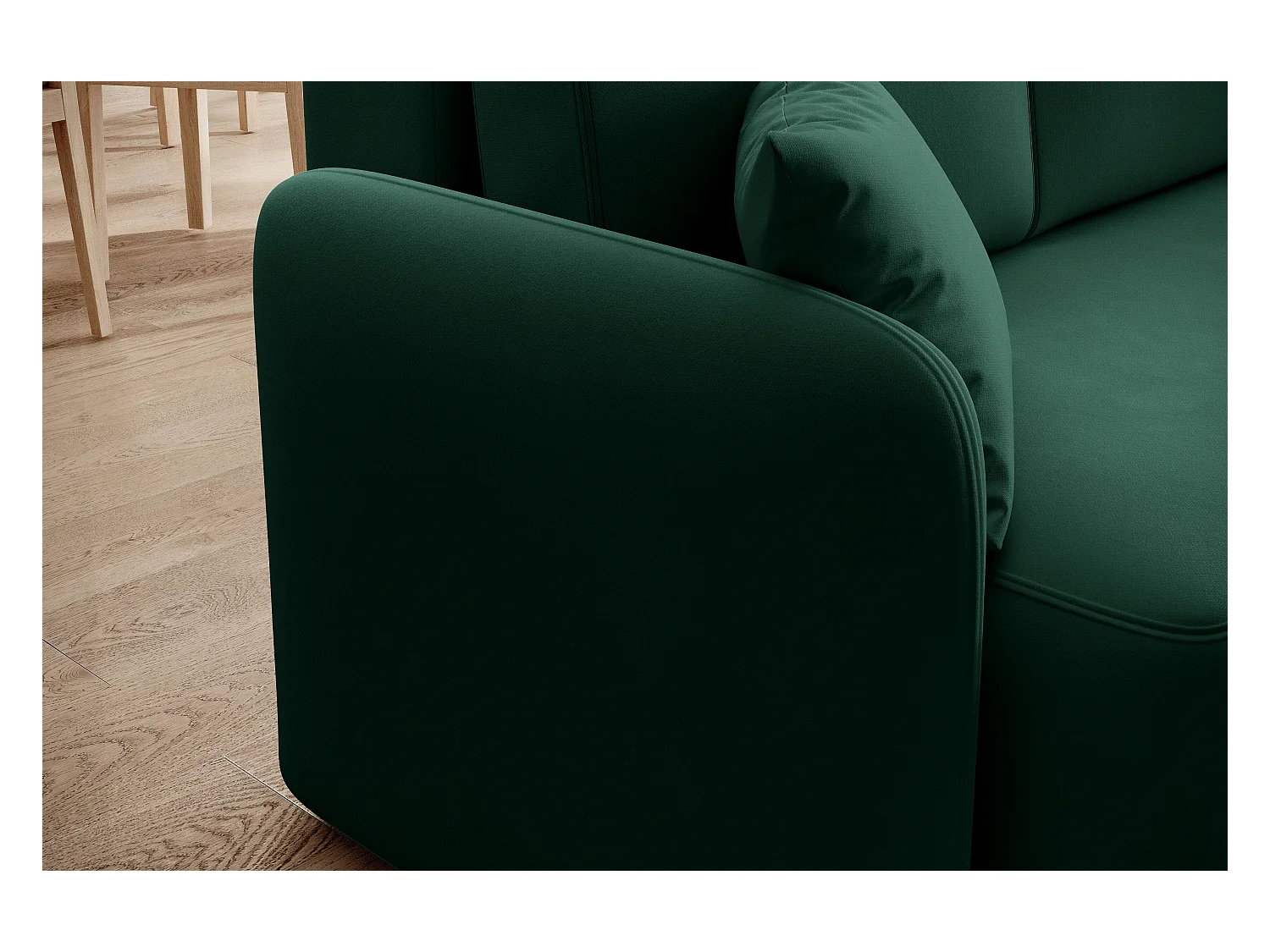 Ecksofa Sergy L/Stoffbezug/Grün