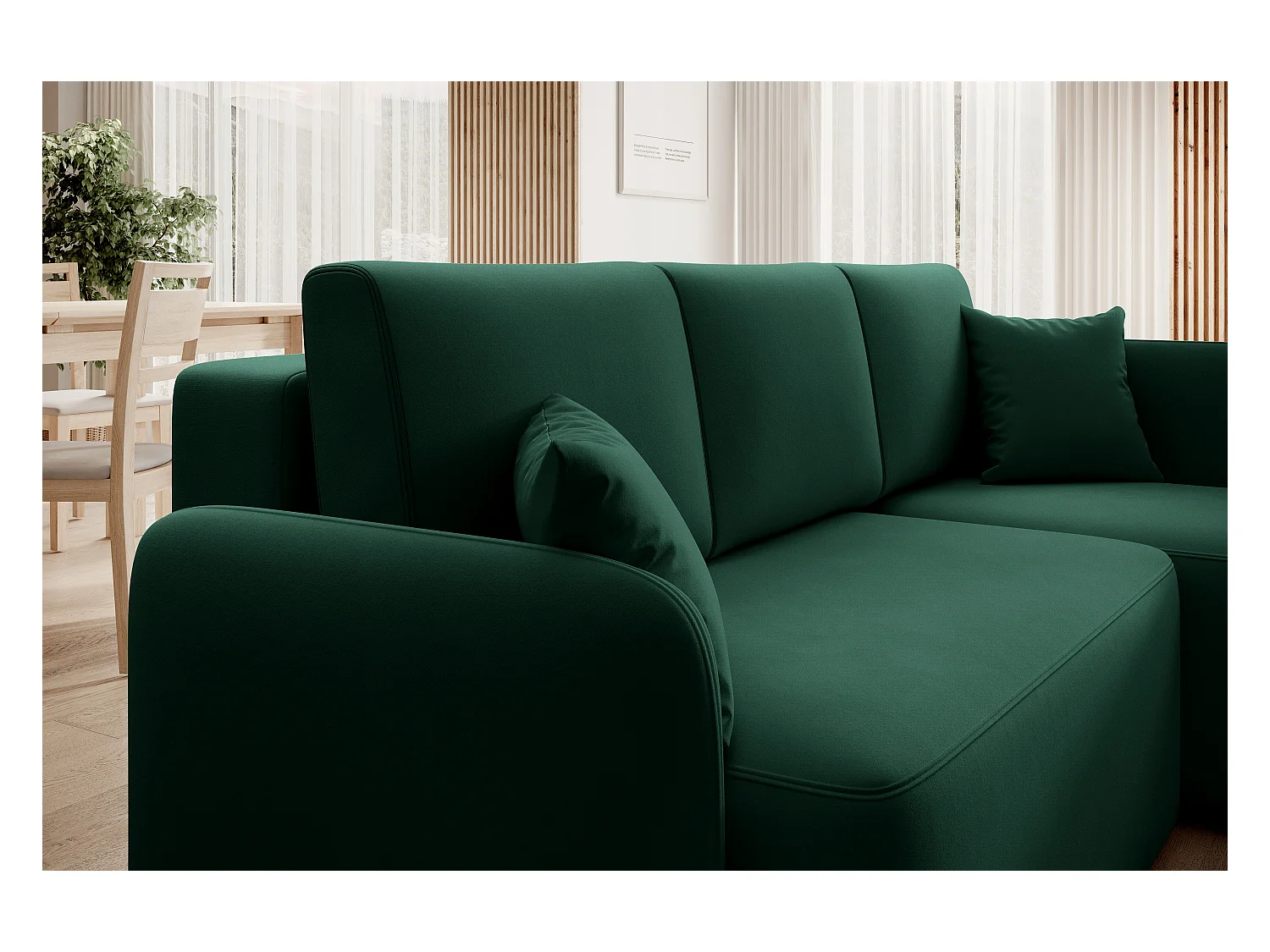 Ecksofa Sergy L/Stoffbezug/Grün