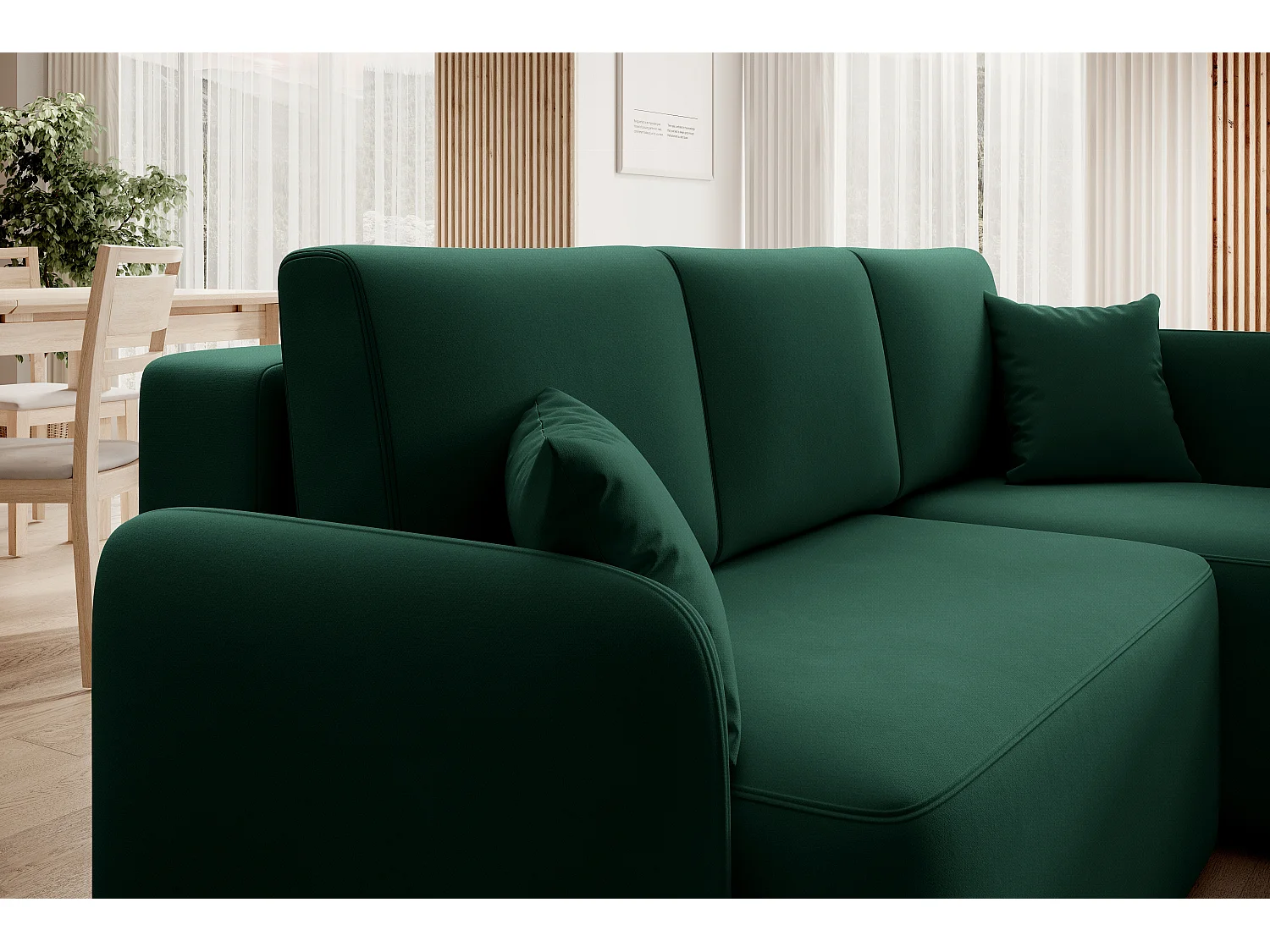 Ecksofa Sergy L/Stoffbezug/Grün