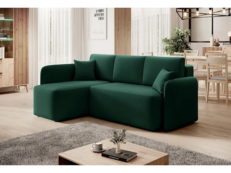 Ecksofa Sergy L/Stoffbezug/Grün