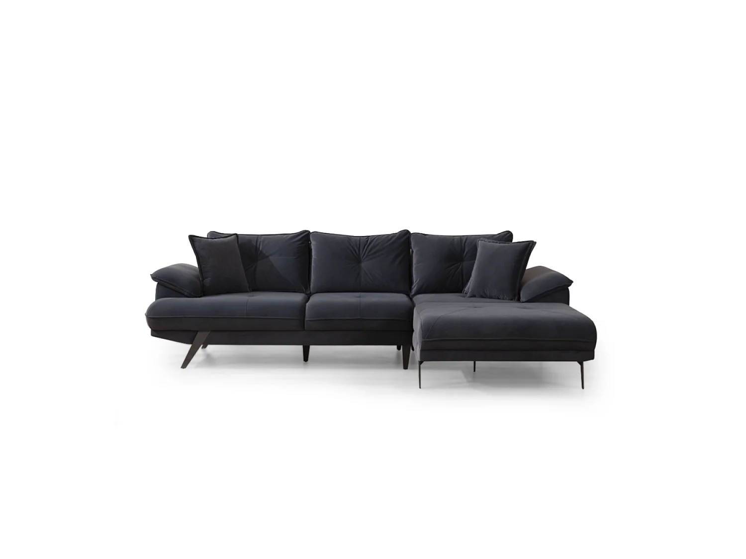 Divano d'angolo Larin R/rivestimento in tessut/Antracite