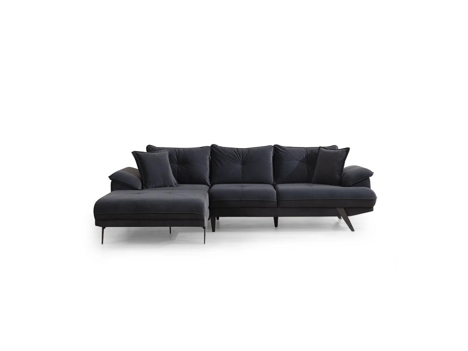 Divano d'angolo Larin L/rivestimento in tessut/Antracite