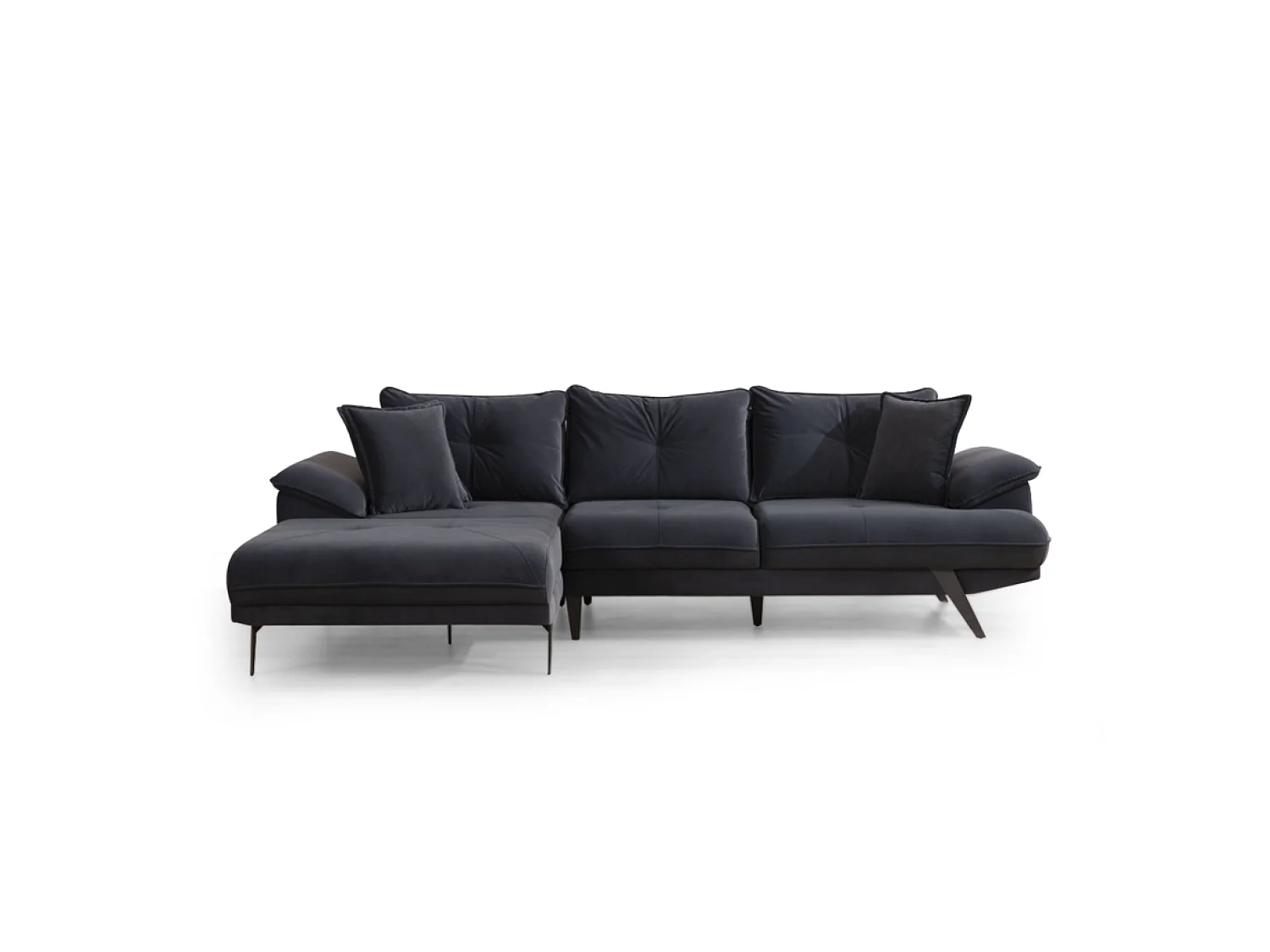 Ecksofa Larin L/Stoffbezug/Anthrazit