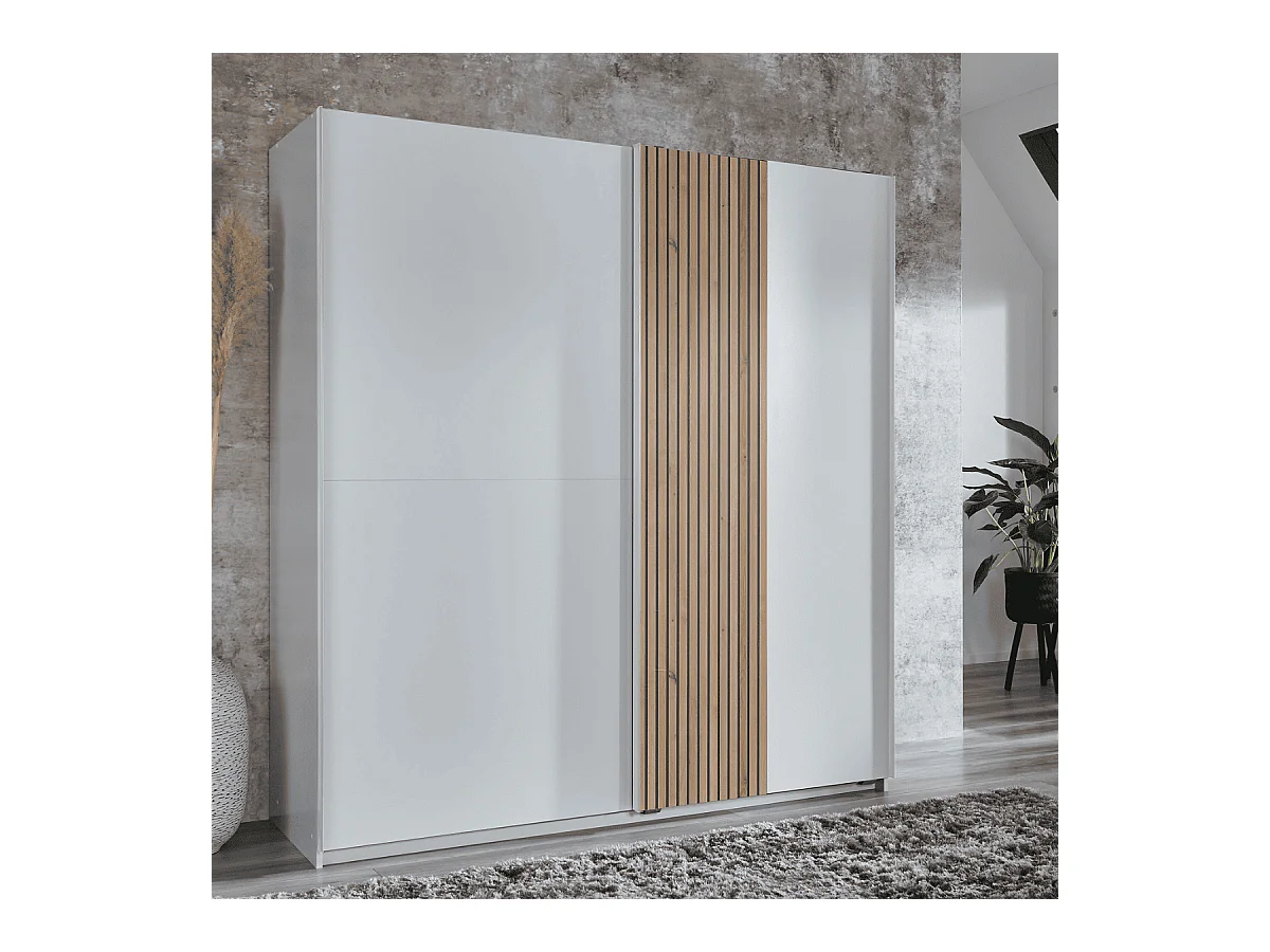Armoire 2 portes coulissantes L180 cm - LUENEBURG
