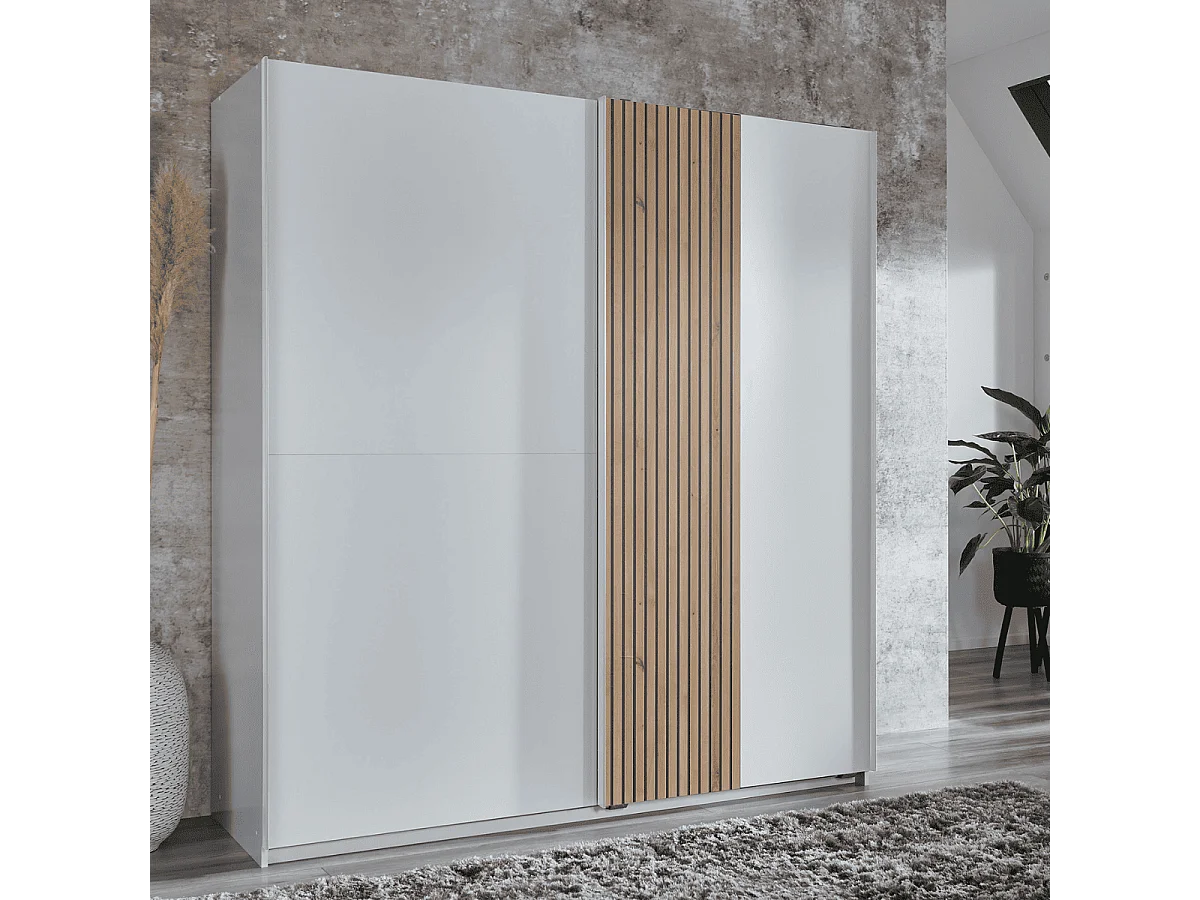 Armoire 2 portes coulissantes L180 cm - LUENEBURG