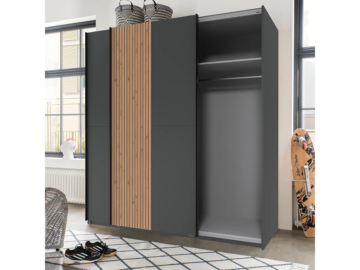 Schrank 2 Schiebetüren L180 cm - LUENEBURG