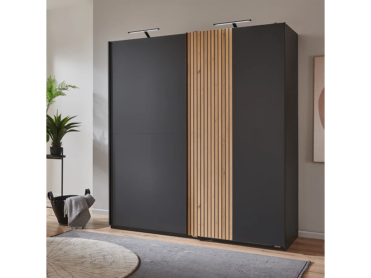 Schrank 2 Schiebetüren L180 cm - LUENEBURG