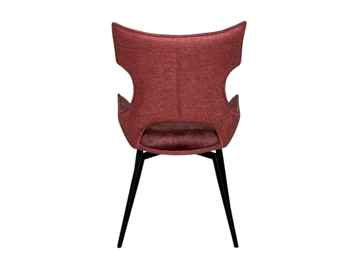 Chaise pivotante rose bi-matière, dossier en T (lot de 2) LOMBARDIE