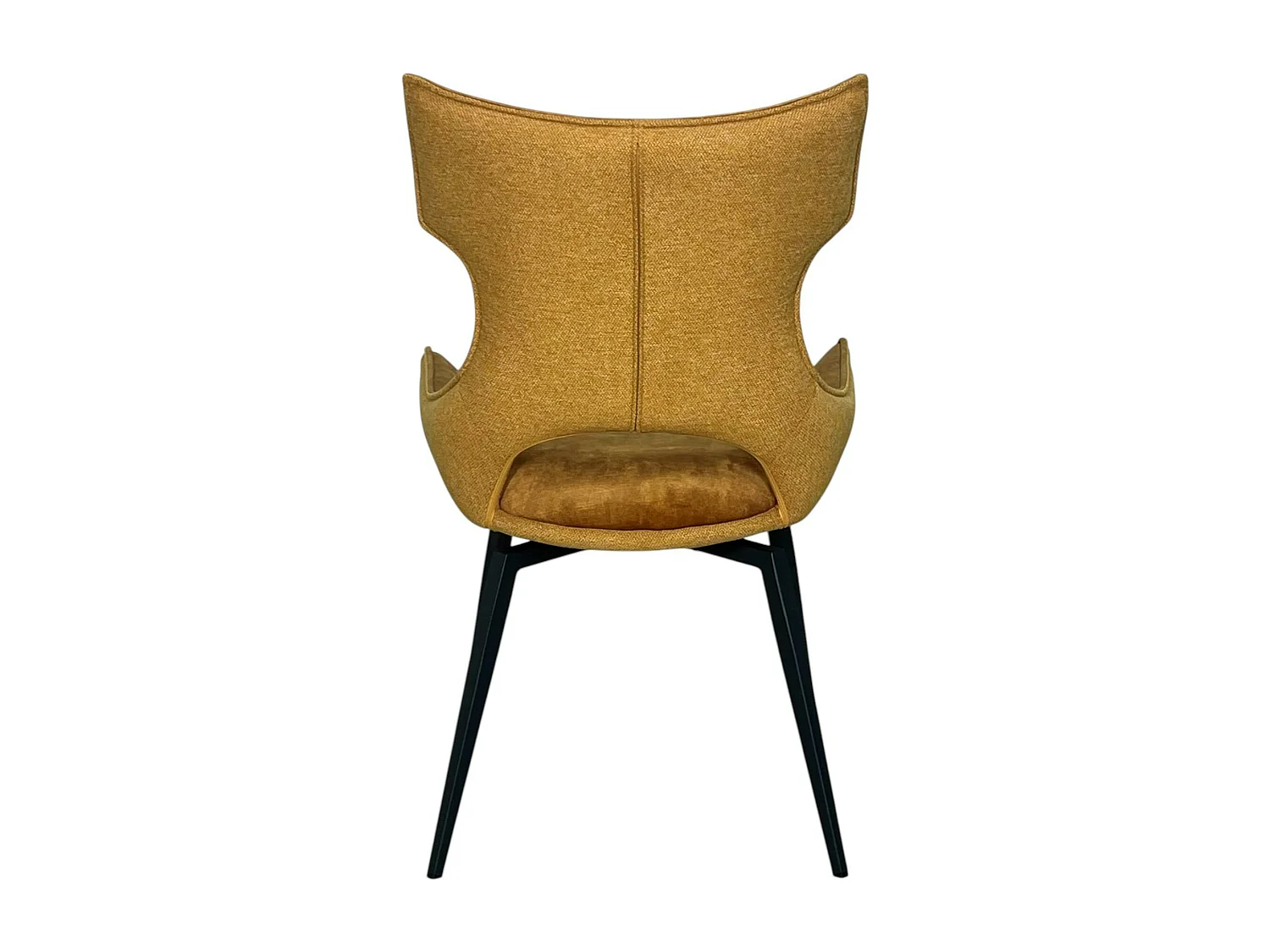 Chaise pivotante dorée bi-matière, dossier en T (lot de 2) LOMBARDIE