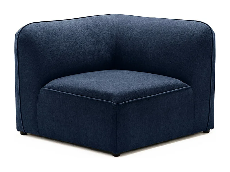 Noor - Angle réversible pour canapé modulable en tissu - Bleu marine