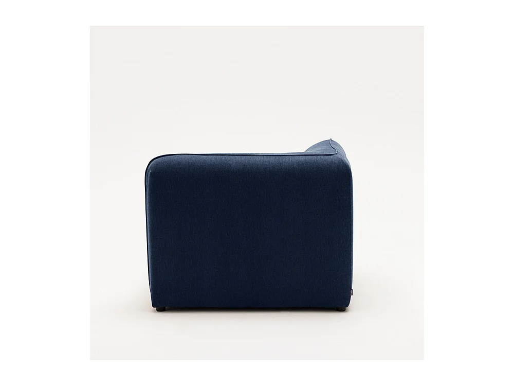 Noor - Angle réversible pour canapé modulable en tissu - Bleu marine
