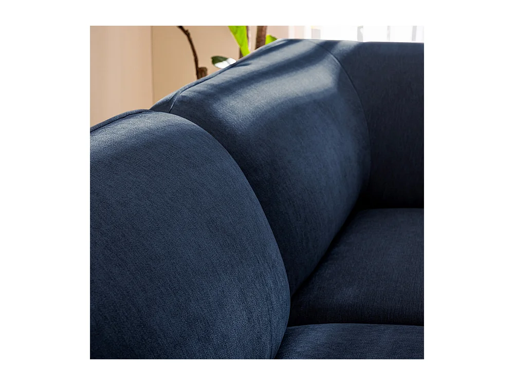 Noor - Angle réversible pour canapé modulable en tissu - Bleu marine