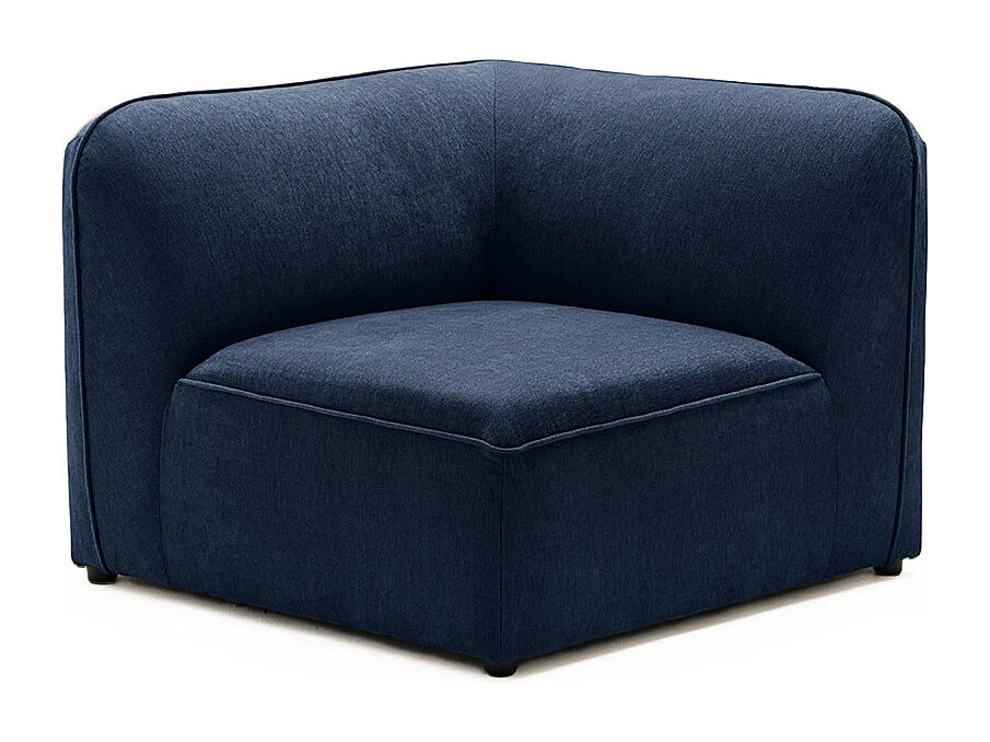 Noor - Angle réversible pour canapé modulable en tissu - Bleu marine