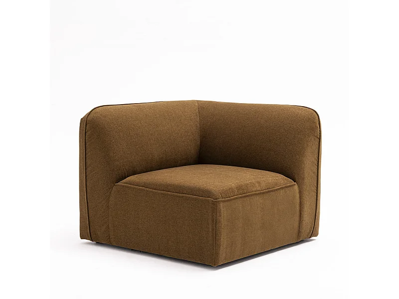 Noor - Angle réversible pour canapé modulable en tissu - Bronze