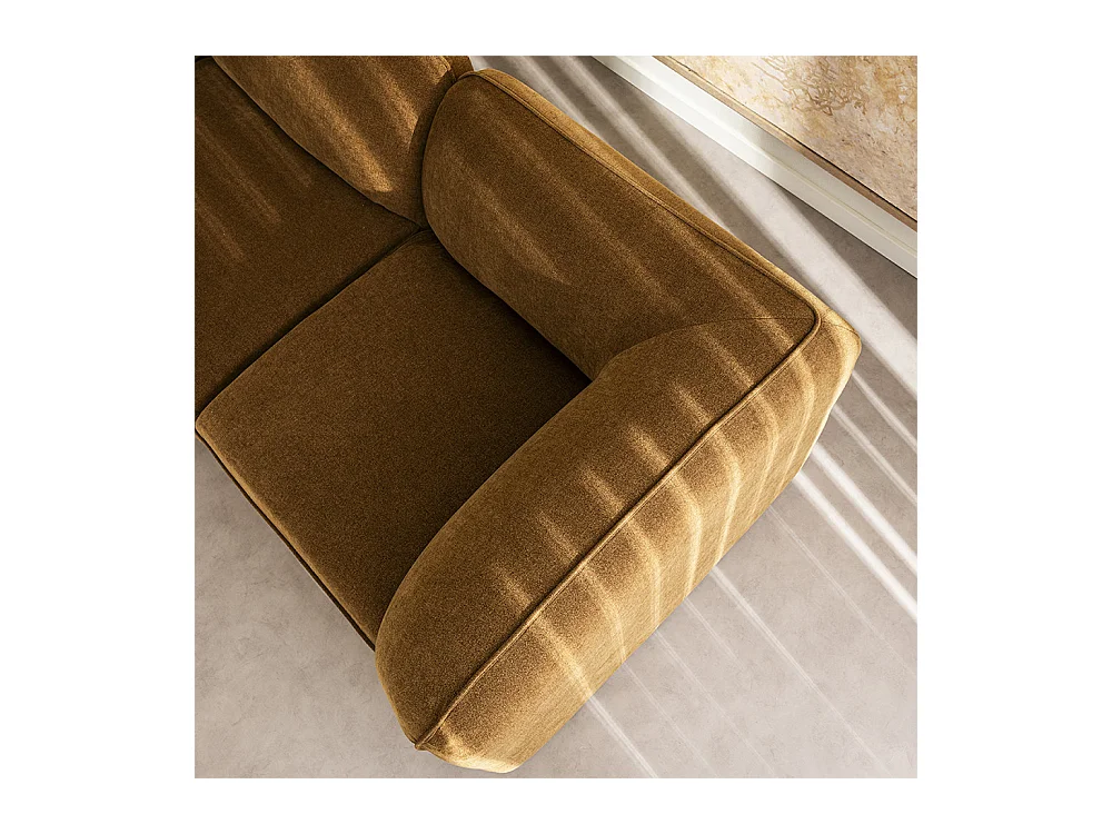 Noor - Angle réversible pour canapé modulable en tissu - Bronze