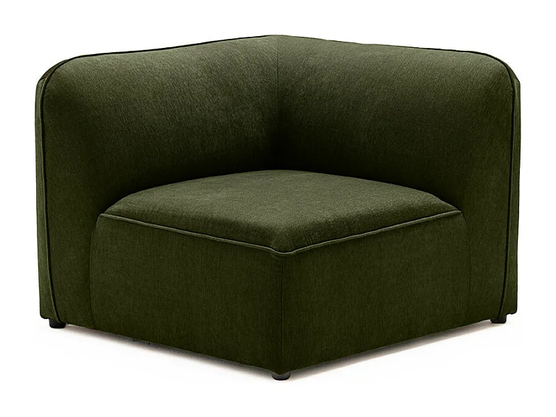 Noor - Angle réversible pour canapé modulable en tissu - Vert