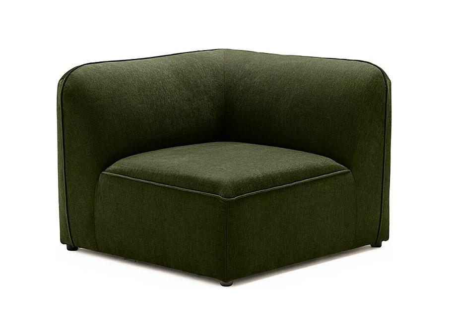 Noor - Angle réversible pour canapé modulable en tissu - Vert