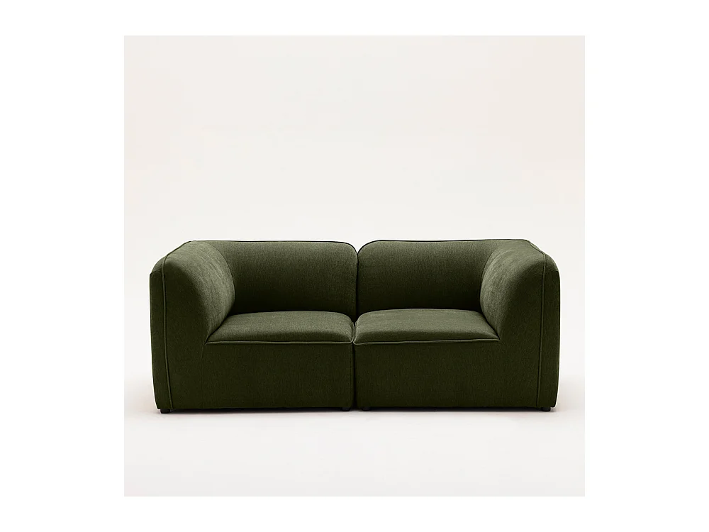 Noor - Angle réversible pour canapé modulable en tissu - Vert