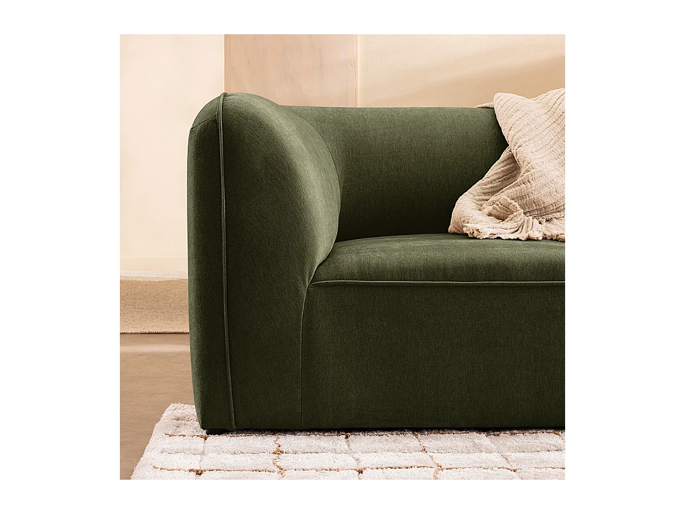 Noor - Angle réversible pour canapé modulable en tissu - Vert