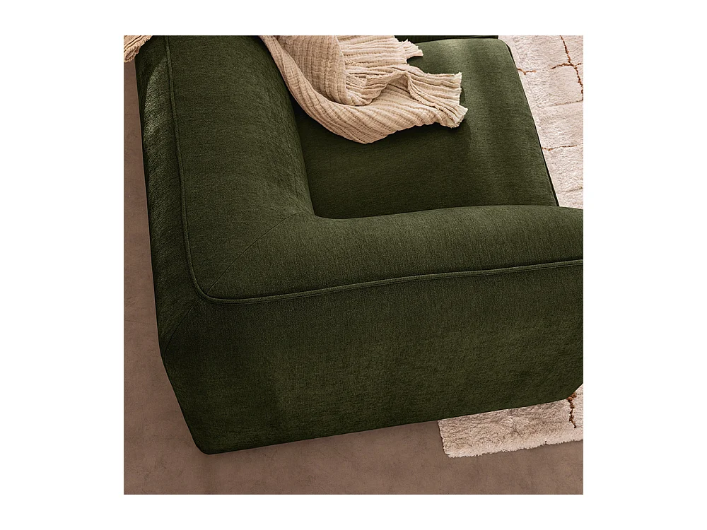 Noor - Angle réversible pour canapé modulable en tissu - Vert