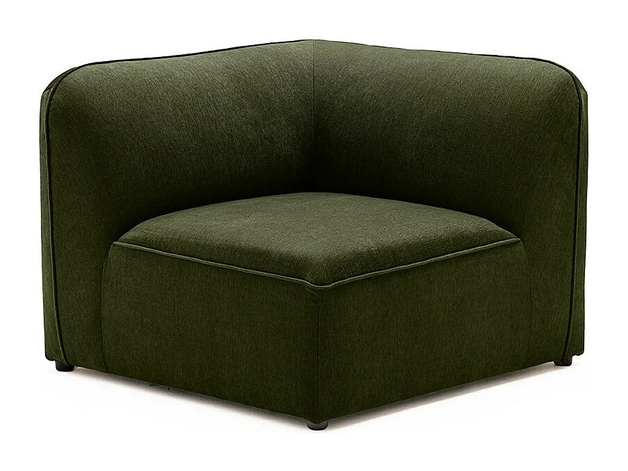 Noor - Angle réversible pour canapé modulable en tissu - Vert