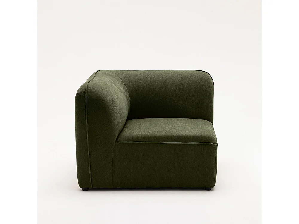 Noor - Angle réversible pour canapé modulable en tissu - Vert