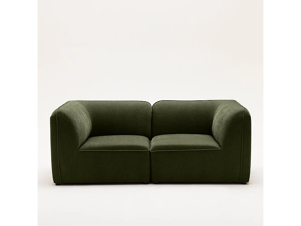 Noor - Angle réversible pour canapé modulable en tissu - Vert