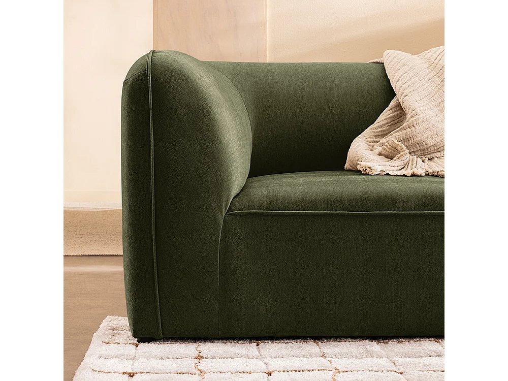 Noor - Angle réversible pour canapé modulable en tissu - Vert