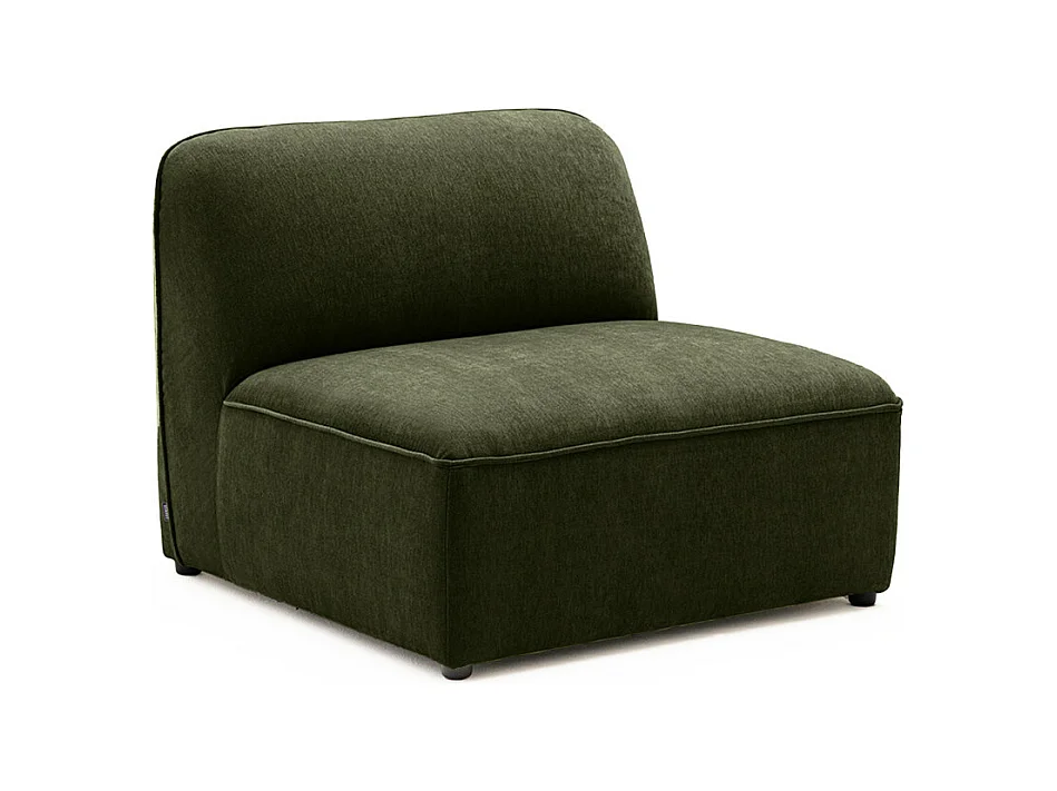 Noor - Chauffeuse pour canapé modulable en tissu - Vert