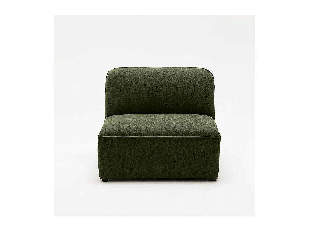 Noor - Chauffeuse pour canapé modulable en tissu - Vert