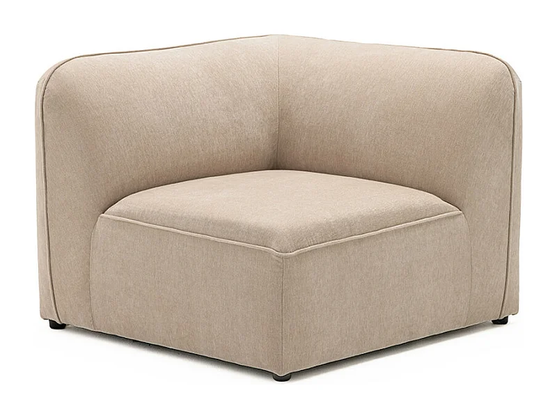 Noor - Angle réversible pour canapé modulable en tissu - Beige