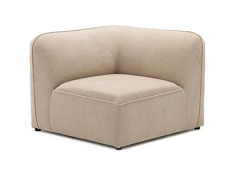 Noor - Angle réversible pour canapé modulable en tissu - Beige