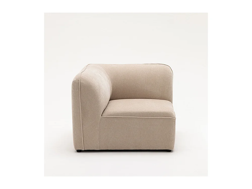 Noor - Angle réversible pour canapé modulable en tissu - Beige