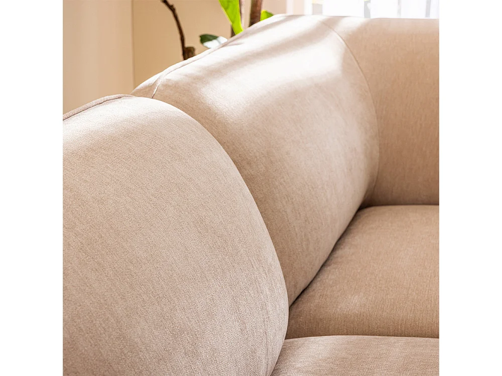 Noor - Angle réversible pour canapé modulable en tissu - Beige