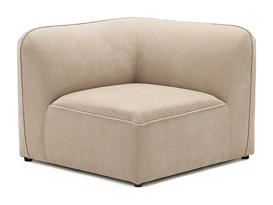 Noor - Angle réversible pour canapé modulable en tissu - Beige