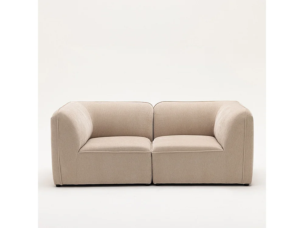 Noor - Angle réversible pour canapé modulable en tissu - Beige