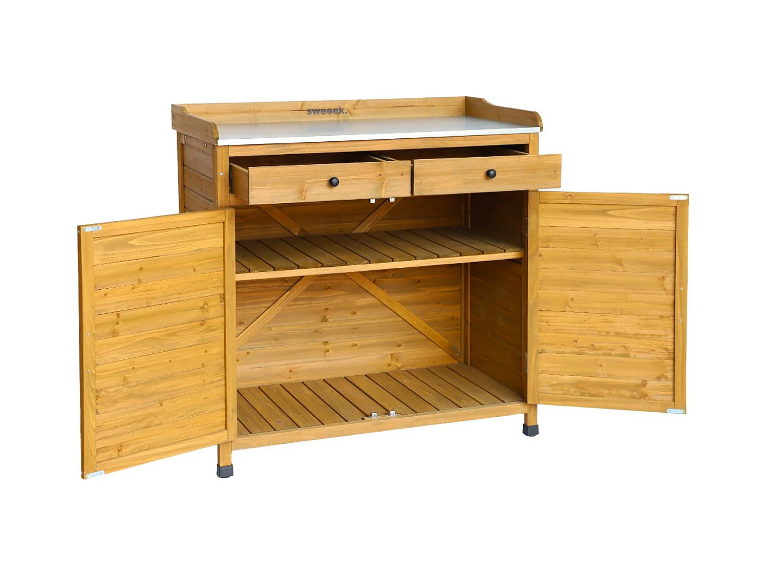 Mueble de almacenaje y jardinerìa de madera de abeto madera