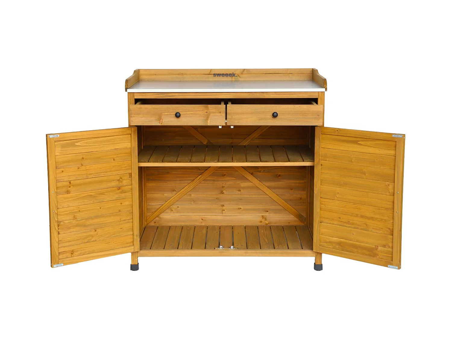 Mueble de almacenaje y jardinerìa de madera de abeto madera