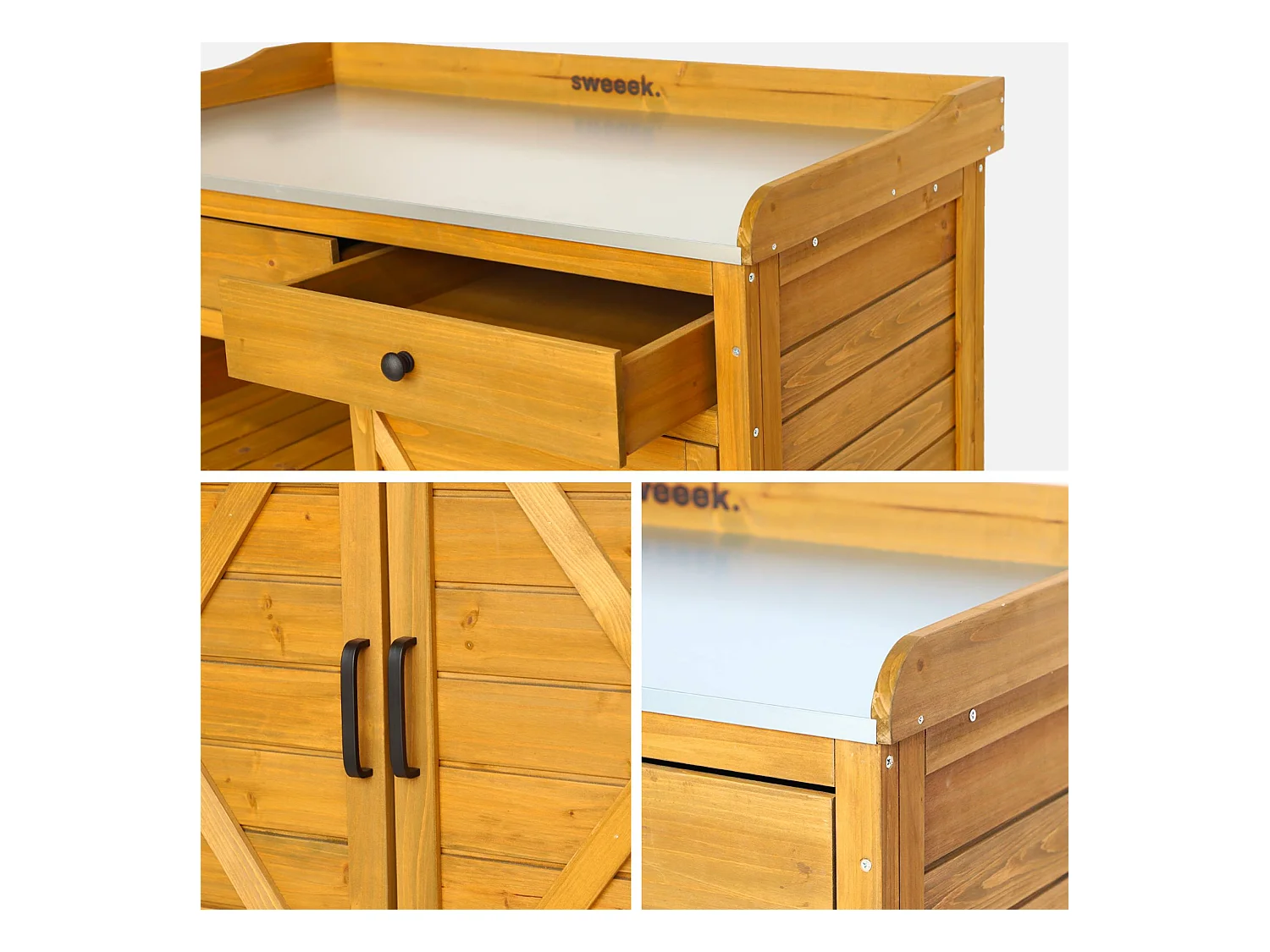 Mueble de almacenaje y jardinerìa de madera de abeto madera