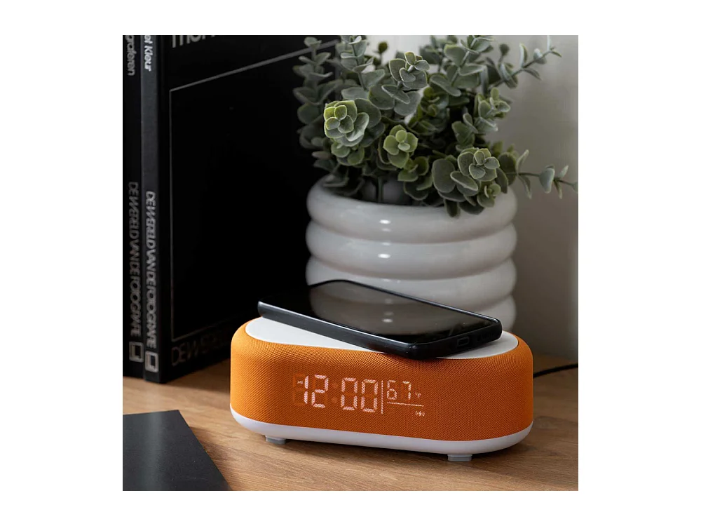 Reveil avec chargeur induction et enceinte Bluetooth Vogue
