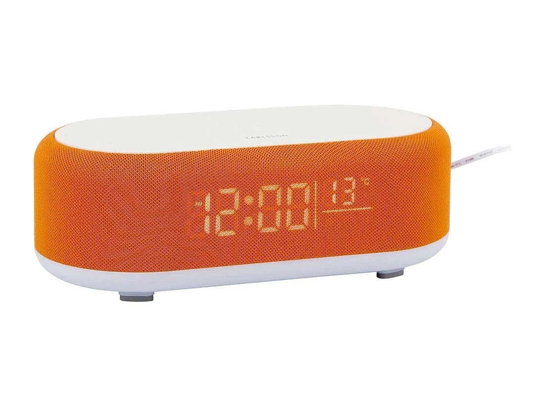Reveil avec chargeur induction et enceinte Bluetooth Vogue Orange
