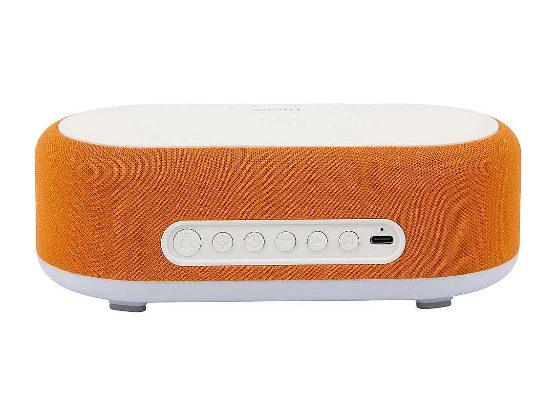 Reveil avec chargeur induction et enceinte Bluetooth Vogue Orange