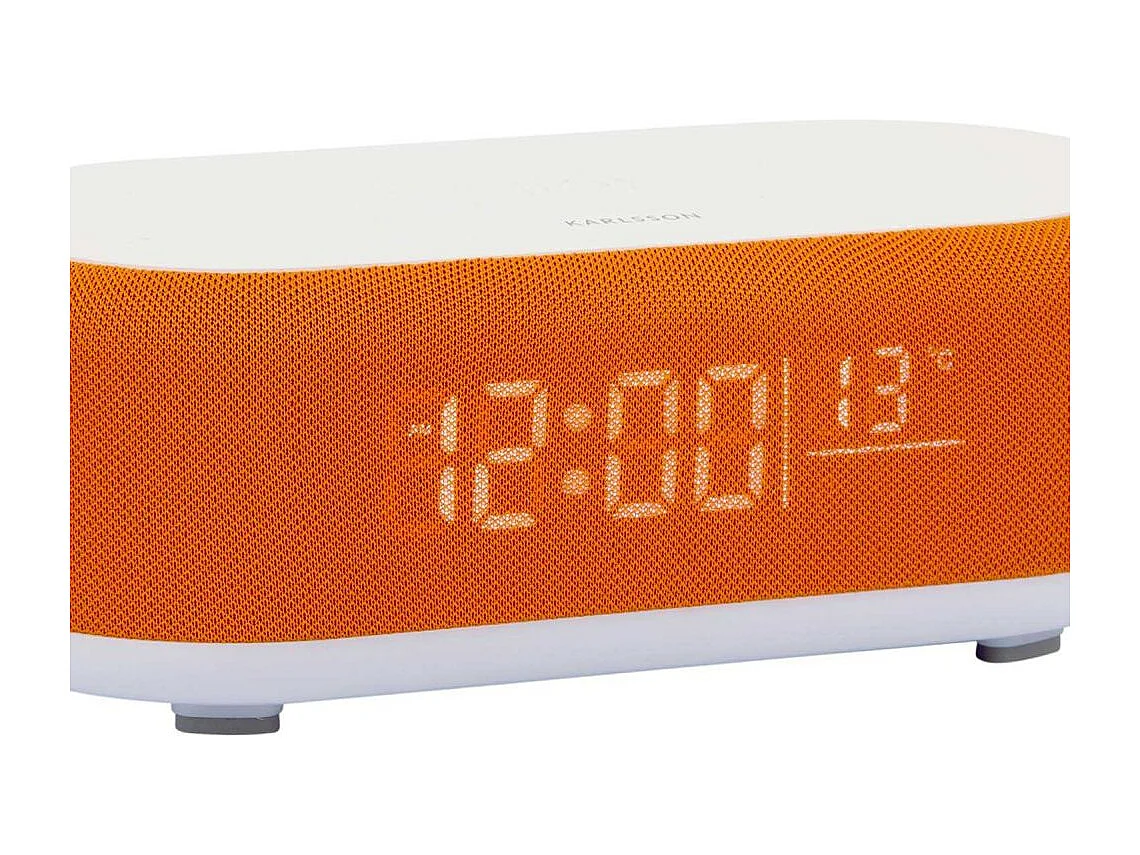 Reveil avec chargeur induction et enceinte Bluetooth Vogue Orange