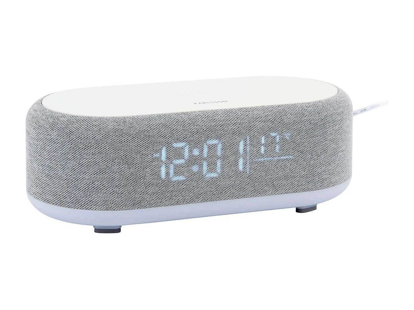 Reveil avec chargeur induction et enceinte Bluetooth Vogue Gris